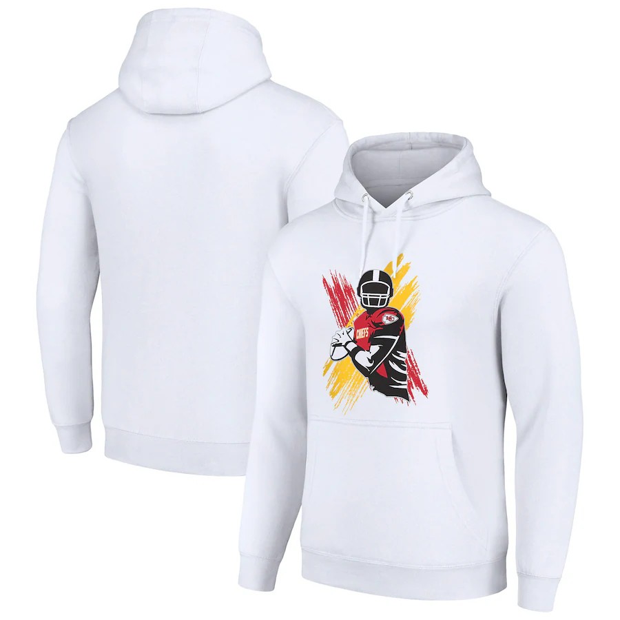 Men kansas city chiefs white 2024 NFL hoodie